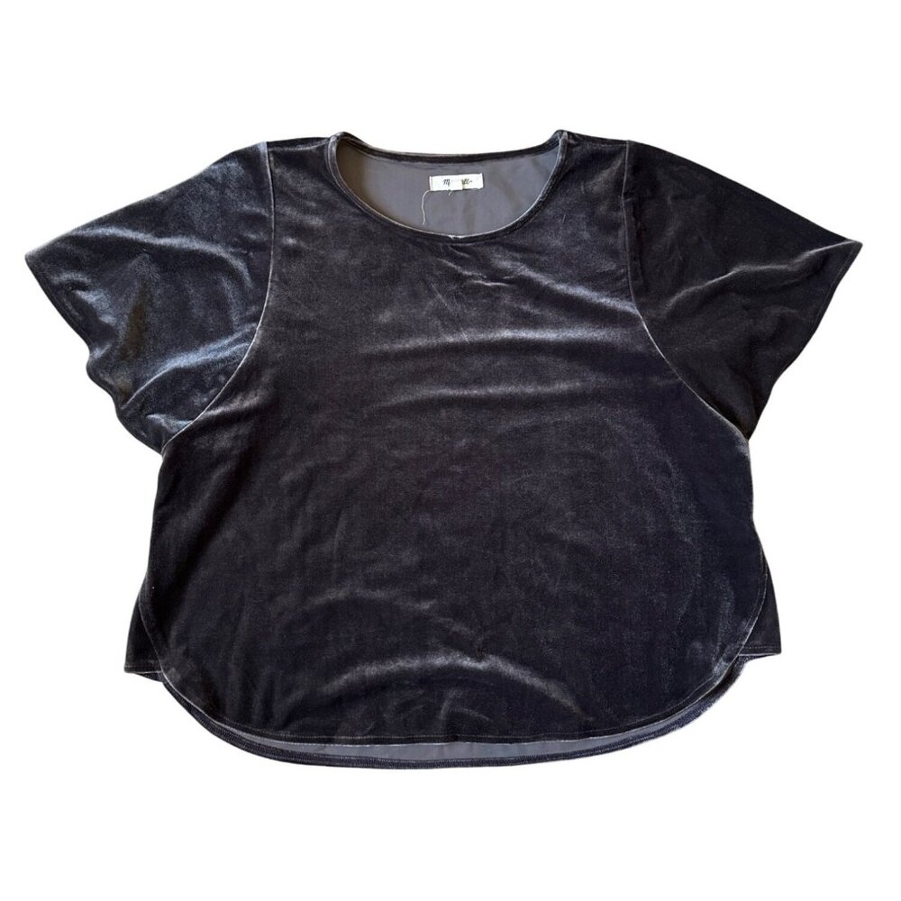 Madewell Womens Size M Brown Butterfly V Neck Top Normcore Everyday Basic Casual